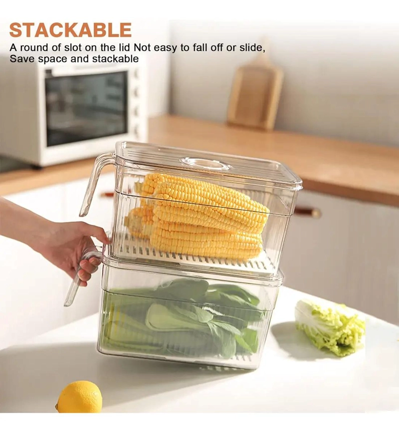 CAJA ORGANIZADORA PARA REFRIGERADOR Y COCINA CON TAPA Y MANGO - 5