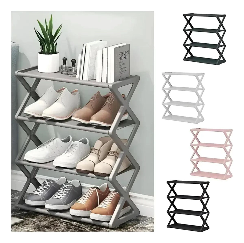 ORGANIZADOR DE ZAPATOS DE 4 PISOS PARA 12 PARES CON DISEÑO RESISTENTE - 3