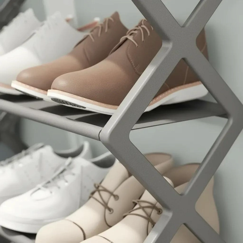 ORGANIZADOR DE ZAPATOS DE 4 PISOS PARA 12 PARES CON DISEÑO RESISTENTE - 4