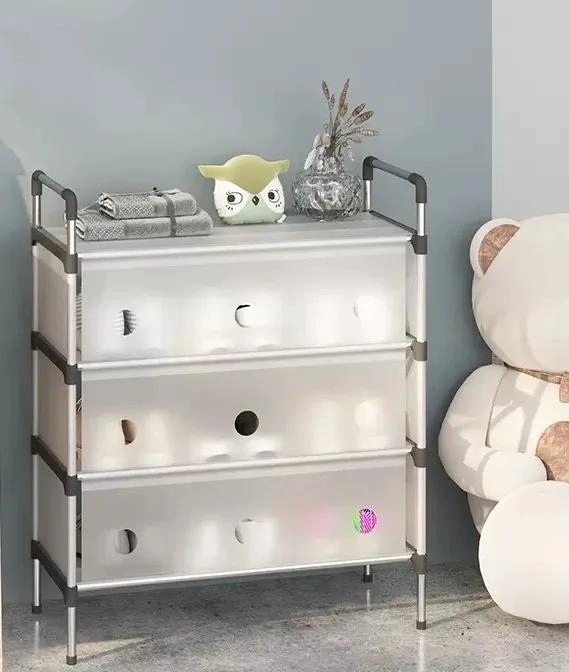 ORGANIZADOR DE ZAPATOS CON 4 NIVELES Y TAPA ANTIPOLVO - 1