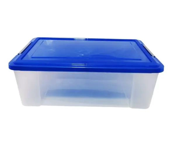 CAJA ORGANIZADORA TRANSPARENTE CON TAPA CAPACIDAD 37 LITROS - 4