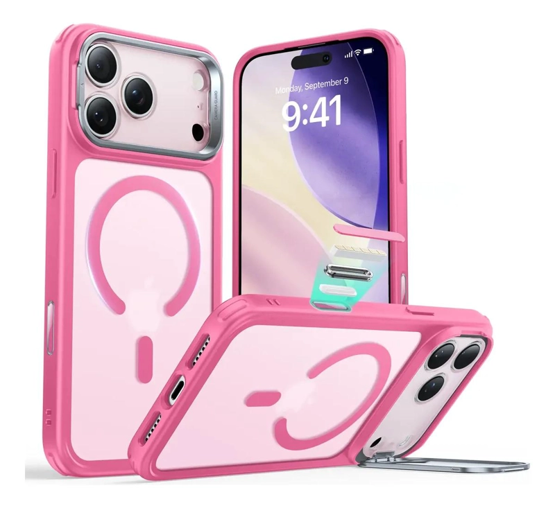 GENÉRICO CARCASA HIBRIDA CON SOPORTE PARA IPHONE 17 PRO MAX