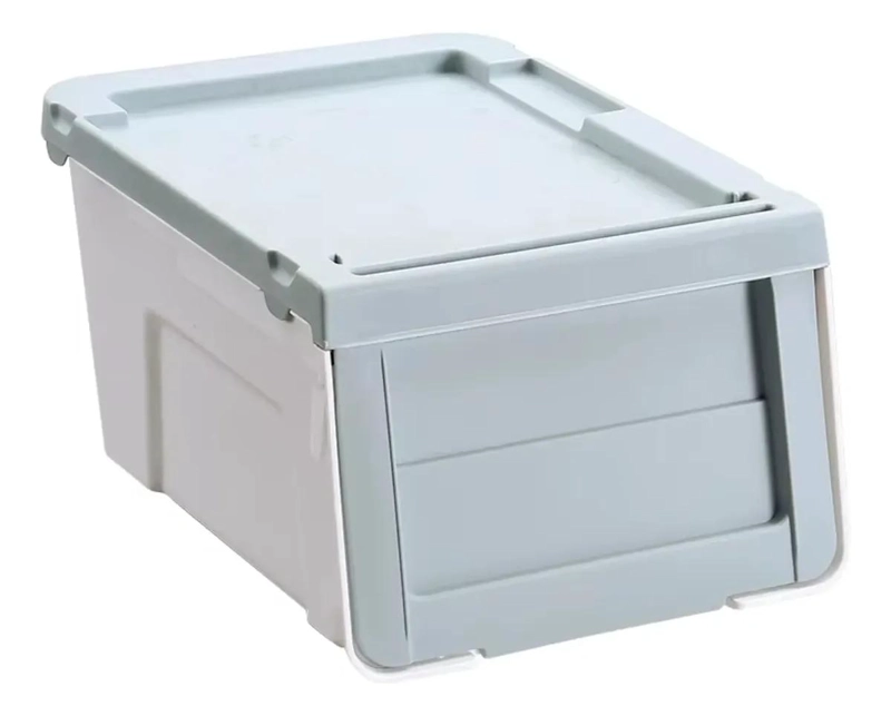 CAJA ORGANIZADORA APILABLE CON TAPA FRONTAL ABATIBLE EN TRES COLORES - 2