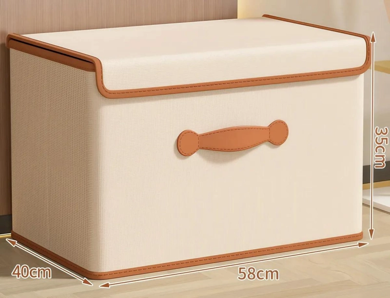 CAJA ORGANIZADORA PLEGABLE CON TAPA GRANDE 58X40X35 CM - 2