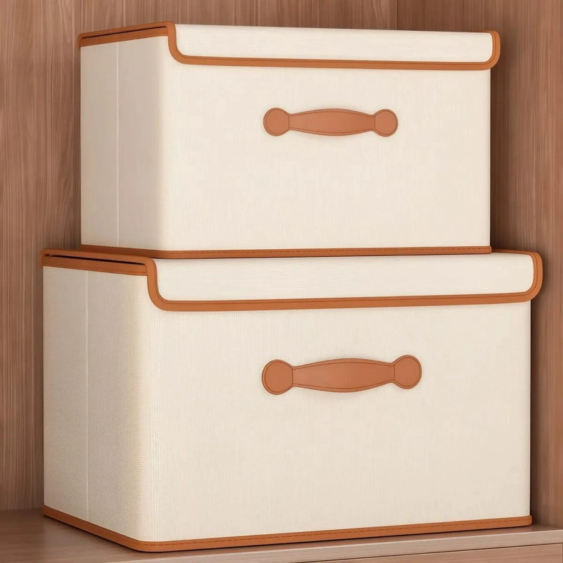 CAJA ORGANIZADORA PLEGABLE CON TAPA GRANDE 58X40X35 CM - 3