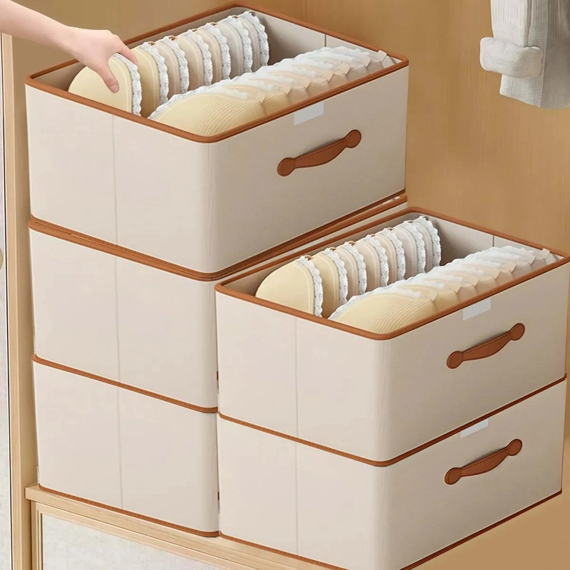 CAJA ORGANIZADORA PLEGABLE CON TAPA GRANDE 58X40X35 CM - 4