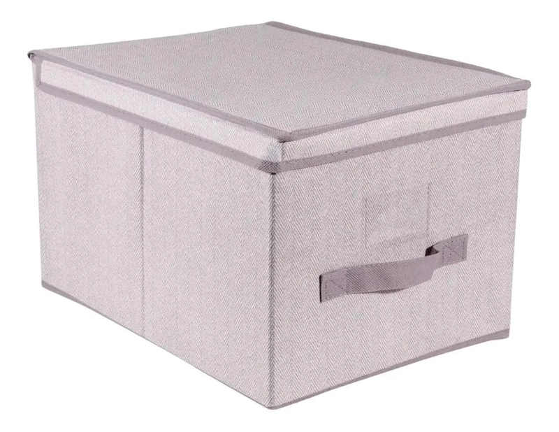 CAJA ORGANIZADORA DE TELA CON MEDIDAS 30X40X25 CM PARA ALMACENAMIENTO - 1