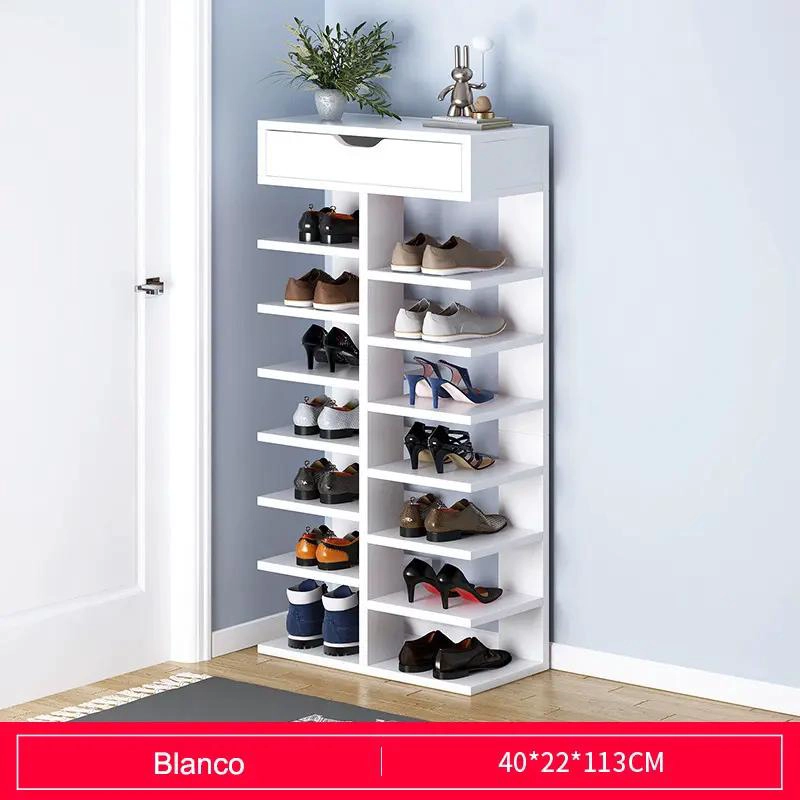 ORGANIZADOR VERTICAL PARA ZAPATOS CON CAJON Y 8 NIVELES DE ALMACENAMIENTO - 4