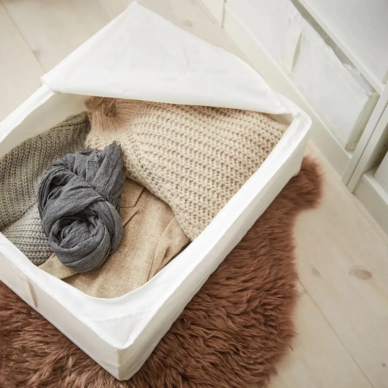 ORGANIZADOR PARA ROPA DE POLIE STER RECICLADO BLANCO 43X53X19 CM - 3