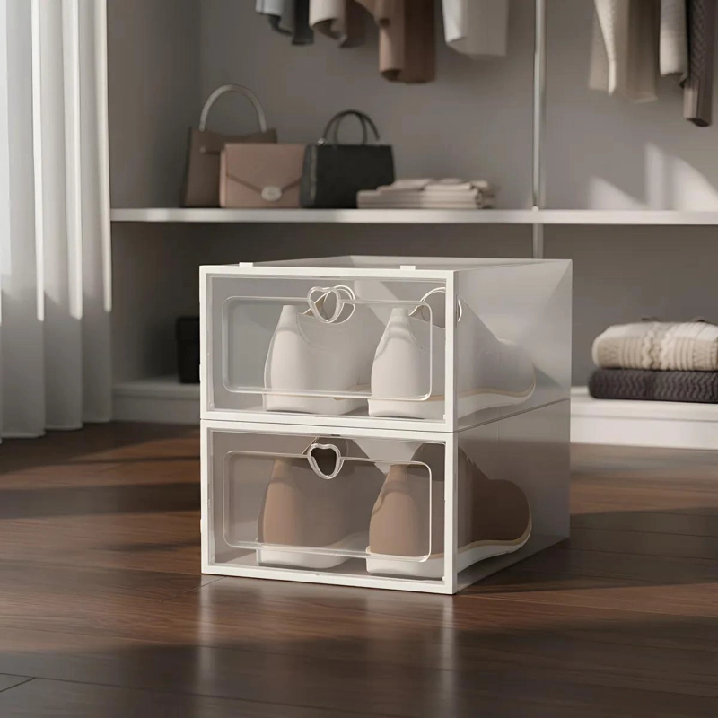 CAJA ORGANIZADORA APILABLE PARA 12 PARES DE ZAPATOS TRANSPARENTE - 2