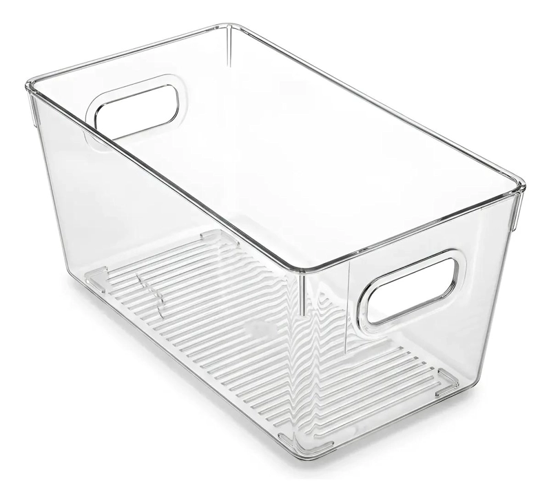 CAJA ORGANIZADORA TRANSPARENTE APILABLE PARA REFRIGERADOR 29 CM - 1