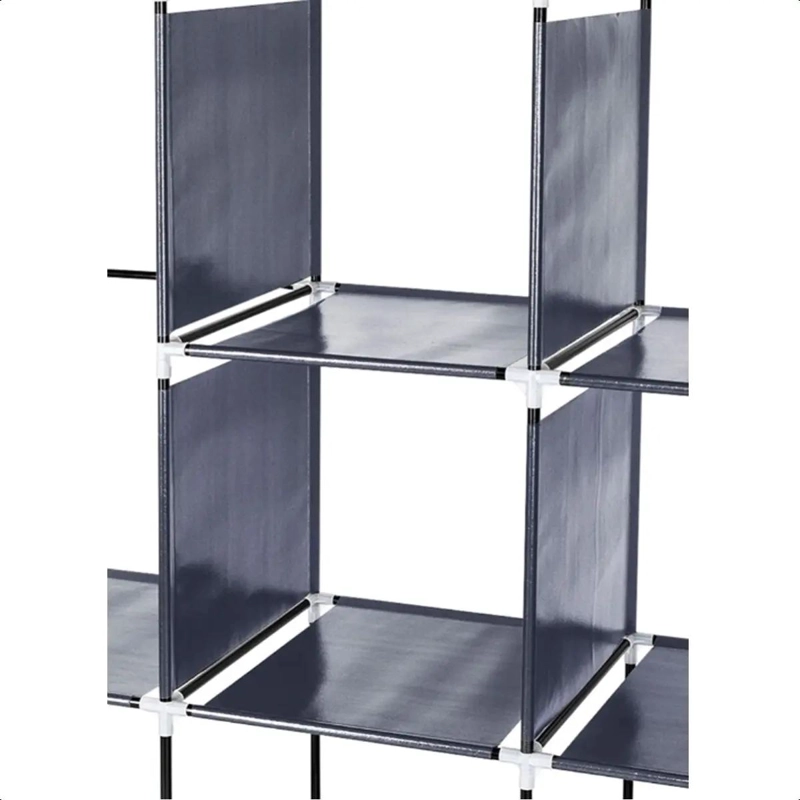 GUARDA ROPA ARMABLE GRANDE CON ORGANIZADORES EN COLOR GRIS - 2