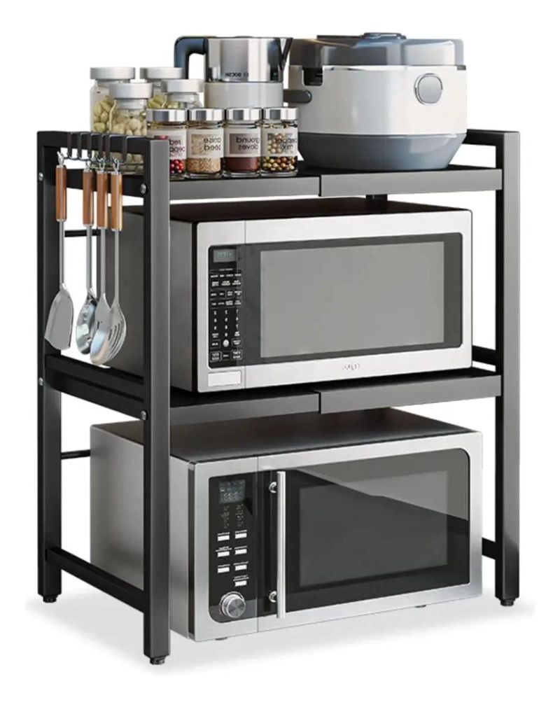 ESTANTE REPISA EXTENSIBLE PARA HORNO MICROONDAS Y ORGANIZADOR DE COCINA - 1