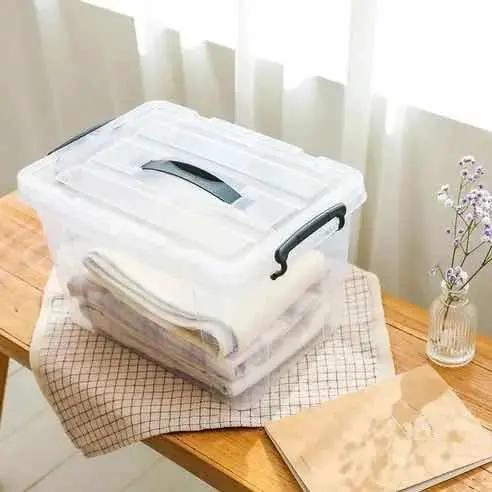 CAJA PLASTICA TRANSPARENTE PARA ALMACENAMIENTO CON CAPACIDAD DE 12 LITROS - 2