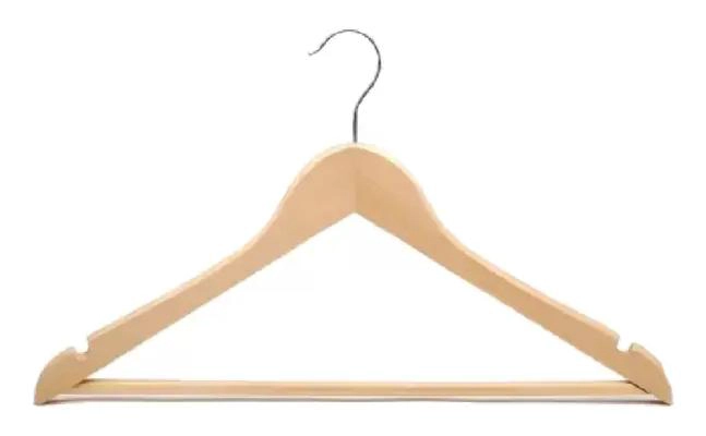 PACK DE 10 PERCHAS DE MADERA PARA CAMISAS DE NIÑOS DE 32 CM - 1