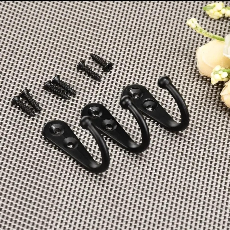SET DE 10 GANCHOS METALICOS RUSTICOS PARA COLGAR ROPA Y ACCESORIOS - 4