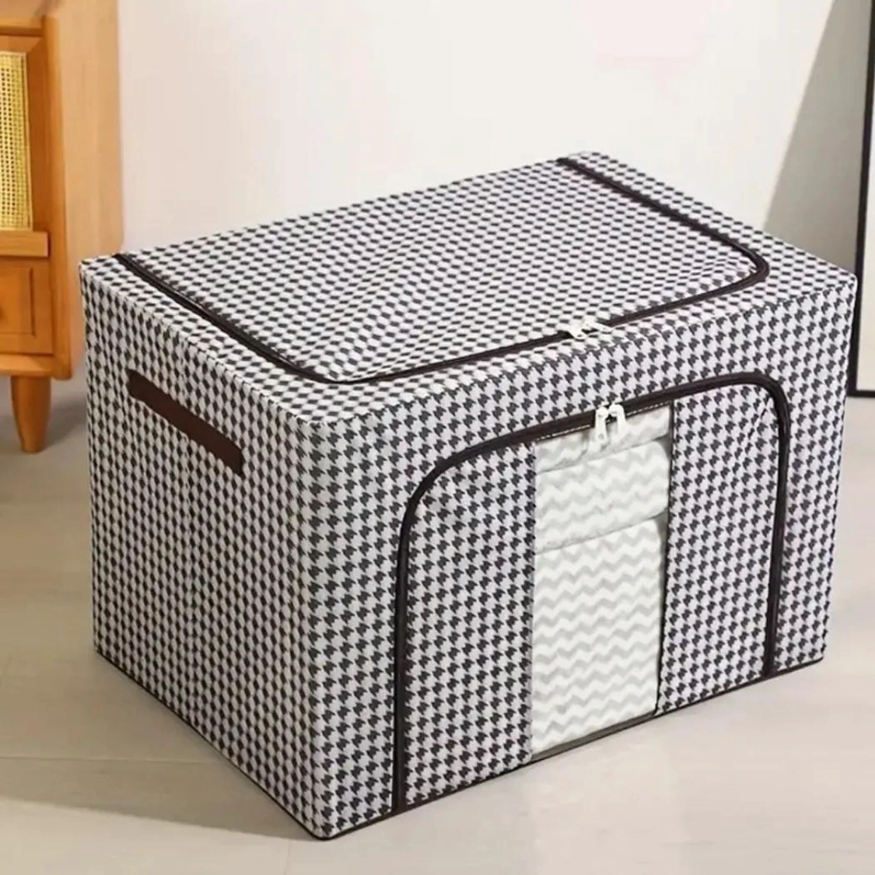 CAJA DE ALMACENAMIENTO GRANDE CON TAPA RESISTENTE Y DISEÑO APILABLE - 2