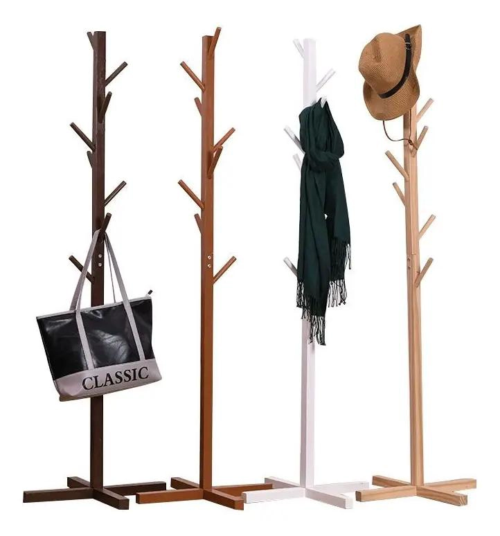 PERCHERO DE PIE DE MADERA CON DISEÑO MODERNO Y DIMENSIONES 158X38 CM - 4
