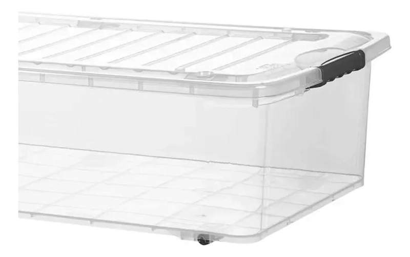 CAJA ORGANIZADORA TRANSPARENTE DE 48 LITROS CON TAPA AJUSTABLE - 2