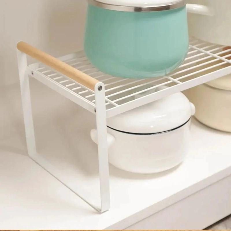 ESTANTE REPISA ORGANIZADOR MULTIUSO PARA COCINA ACERO Y MADERA 54 CM - 5
