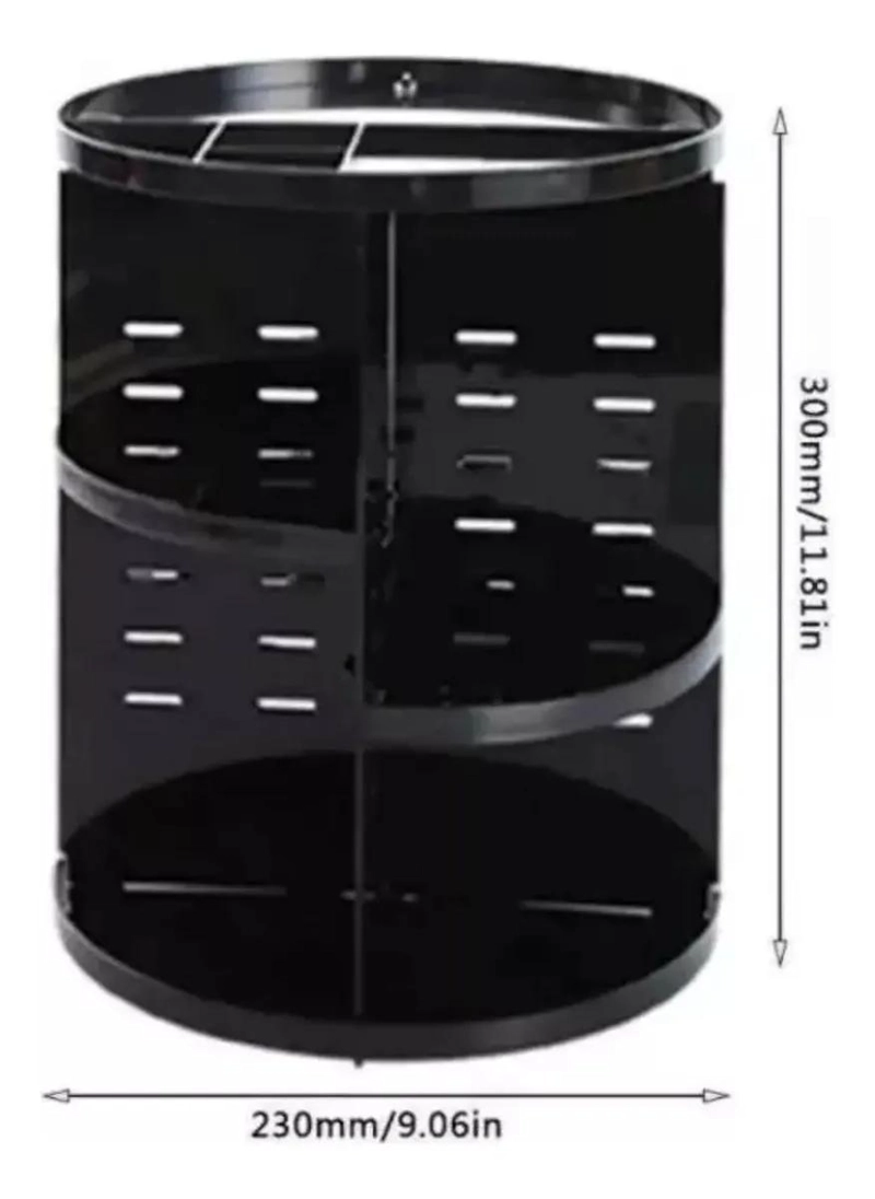 ORGANIZADOR GIRATORIO PARA MAQUILLAJE CON MULTIPLES COMPARTIMENTOS - 2