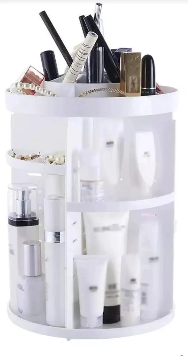 ORGANIZADOR GIRATORIO PARA MAQUILLAJE CON MULTIPLES COMPARTIMENTOS - 3