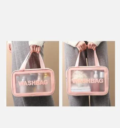 SET DE 3 ORGANIZADORES IMPERMEABLES PARA MAQUILLAJE Y VIAJE - 1