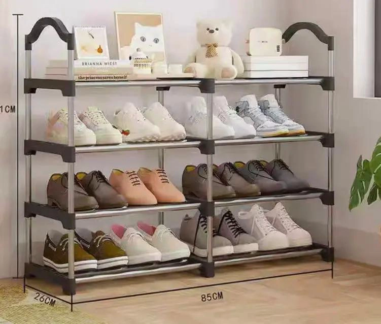 ZAPATERO GRANDE DE ACERO CON 4 NIVELES DESMONTABLES PARA 16 PARES - 2