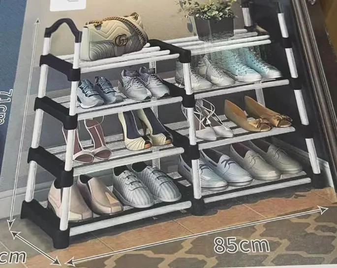 ZAPATERO GRANDE DE ACERO CON 4 NIVELES DESMONTABLES PARA 16 PARES - 3