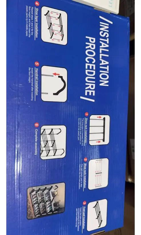 ZAPATERO GRANDE DE ACERO CON 4 NIVELES DESMONTABLES PARA 16 PARES - 4