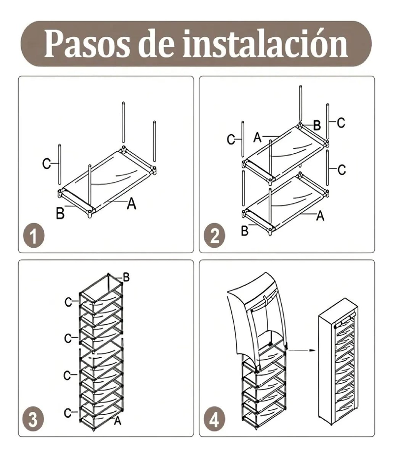 ORGANIZADOR PARA ZAPATOS CON 9 NIVELES Y CAPACIDAD PARA 27 PARES - 5