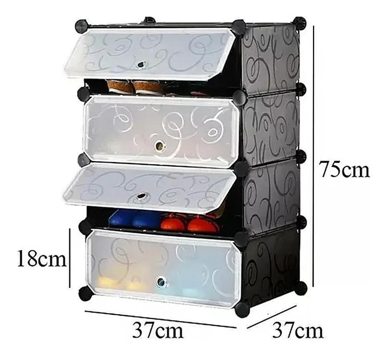 ORGANIZADOR DE ZAPATOS CON 4 PISOS PARA 8 PARES - 2