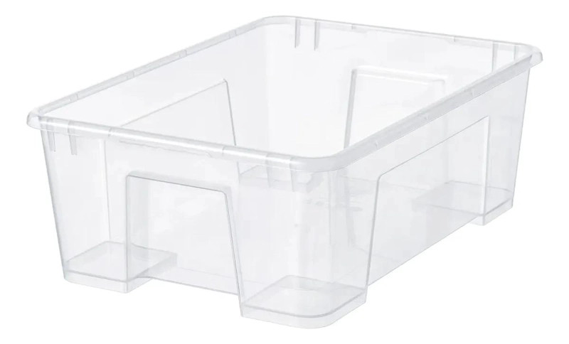 CAJA ORGANIZADORA TRANSPARENTE CON CAPACIDAD DE 11 LITROS Y DIMENSIONES 39X28X14 - 1