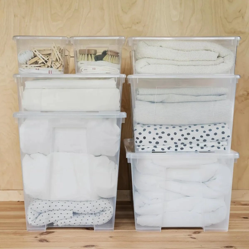CAJA ORGANIZADORA TRANSPARENTE CON CAPACIDAD DE 11 LITROS Y DIMENSIONES 39X28X14 - 4
