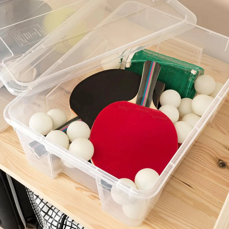 CAJA ORGANIZADORA TRANSPARENTE CON CAPACIDAD DE 11 LITROS Y DIMENSIONES 39X28X14 - 5