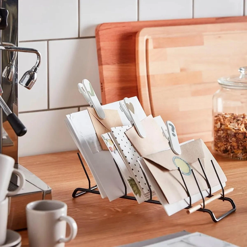 ORGANIZADOR DE PLATOS COLOR NEGRO PARA COCINA Y COMEDOR - 4