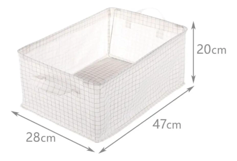 SET DE 2 CAJAS ORGANIZADORAS PARA ROPA CON MEDIDAS 47X28X20 CM - 3