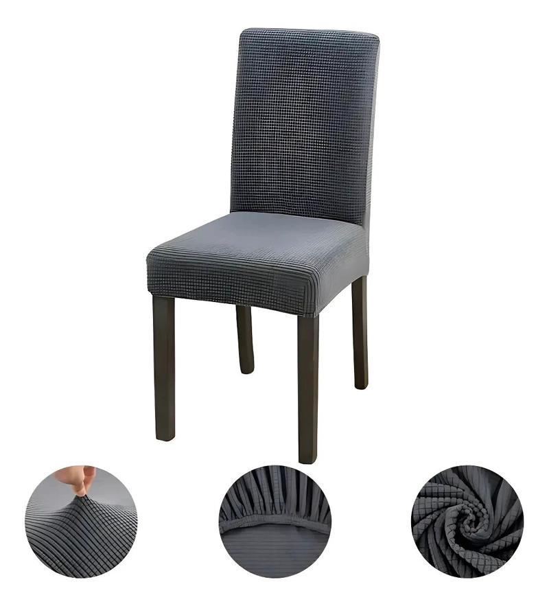 SET DE 6 FUNDAS ELASTICAS PARA SILLA DE COMEDOR EN DISEÑO SOL NACIENTE - 1