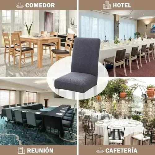 SET DE 6 FUNDAS ELASTICAS PARA SILLA DE COMEDOR EN DISEÑO SOL NACIENTE - 3