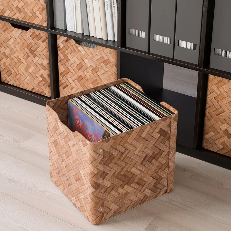 CAJA ORGANIZADORA APILABLE DE BAMBU CON MEDIDAS 32X35X33 CM - 4