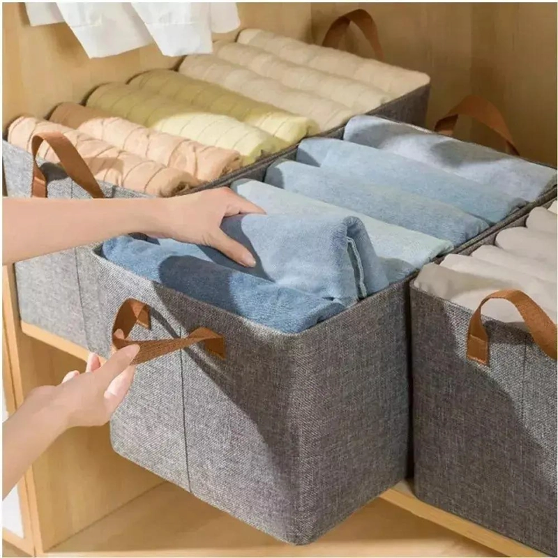 SET DE 3 BOLSAS ORGANIZADORAS PLEGABLES CON ASAS PARA ROPA Y ALMACENAMIENTO - 3