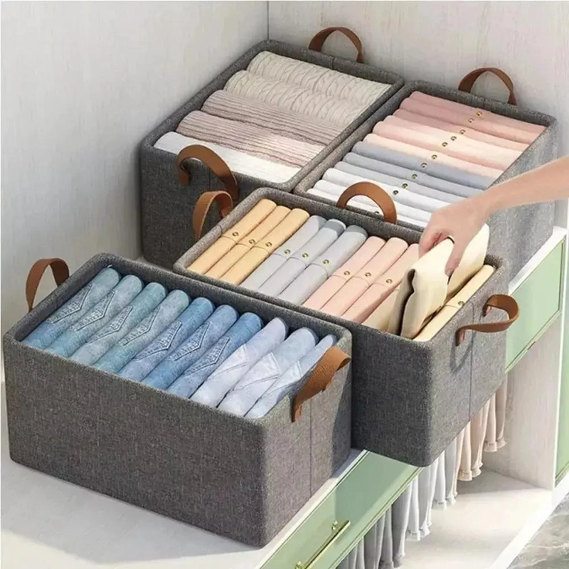 SET DE 3 BOLSAS ORGANIZADORAS PLEGABLES CON ASAS PARA ROPA Y ALMACENAMIENTO - 4