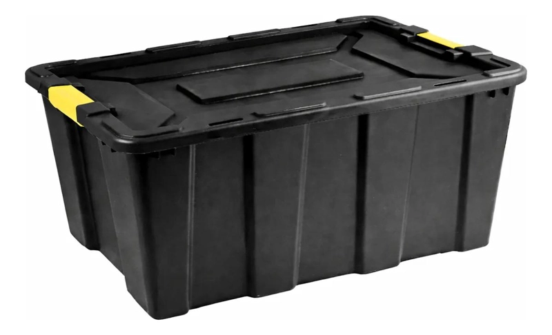 CAJA BAUL PLASTICA ORGANIZADORA APILABLE CON CAPACIDAD DE 100 LITROS - 1