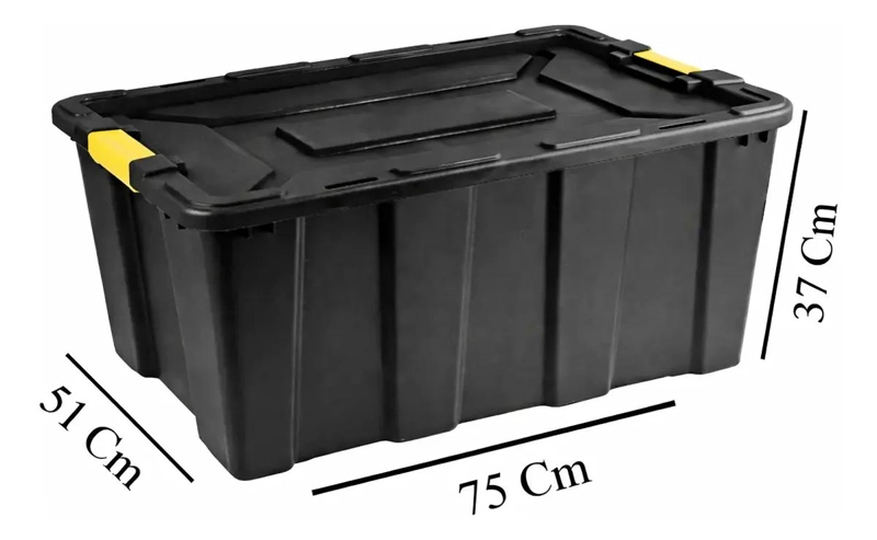 CAJA BAUL PLASTICA ORGANIZADORA APILABLE CON CAPACIDAD DE 100 LITROS - 3