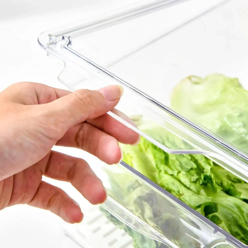 SET DE 7 CONTENEDORES CON TAPA PARA ORGANIZAR REFRIGERADOR Y COCINA - 4