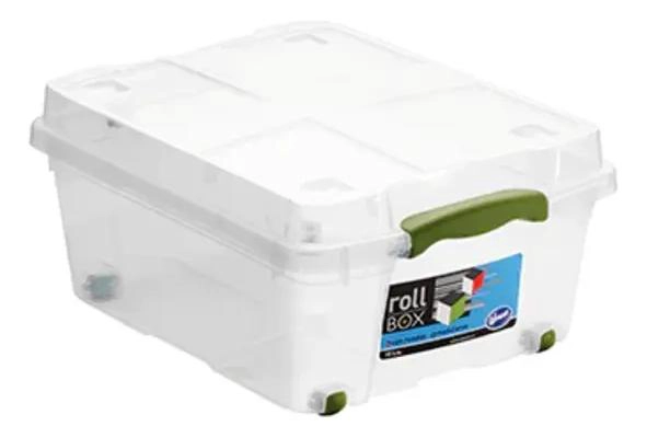 CAJA ORGANIZADORA TRANSPARENTE CON CAPACIDAD DE 15 LITROS PARA ALMACENAMIENTO - 1