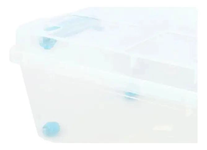 CAJA ORGANIZADORA TRANSPARENTE CON CAPACIDAD DE 15 LITROS PARA ALMACENAMIENTO - 2