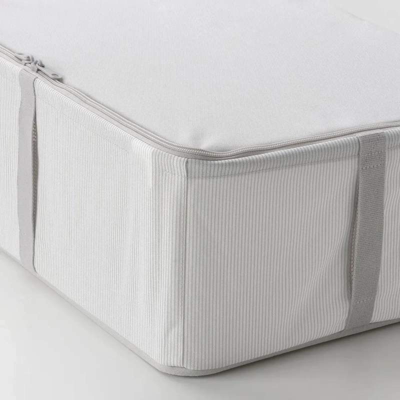 CAJA ORGANIZADORA APILABLE PARA ROPA CON DISEÑO DE RAYAS Y TELA RESISTENTE - 2