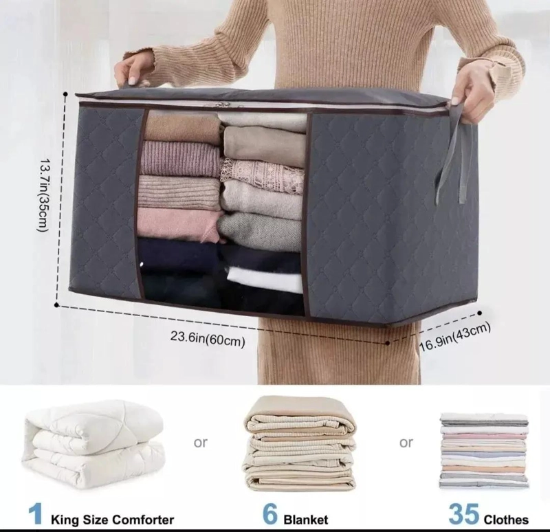 BOLSA ORGANIZADORA PARA ALMACENAMIENTO DE ROPA CON CAPACIDAD DE 22 LITROS - 4