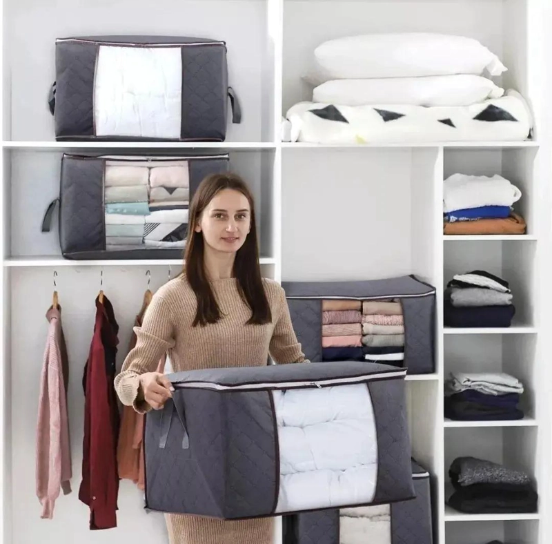 BOLSA ORGANIZADORA PARA ALMACENAMIENTO DE ROPA CON CAPACIDAD DE 22 LITROS - 5